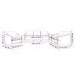 Vidaxl Metal Sofa Set in Dark Grey Polyester Fabric