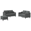 Vidaxl Metal Sofa Set in Dark Gray Fabric