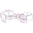 Vidaxl Metal Sofa Set in Dark Grey Polyester Fabric
