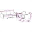 Vidaxl 2-Seater And 3-Seater Sofa Set in Dark Grey Polyester Fabric