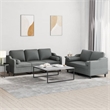 Vidaxl 2-Seater And 3-Seater Sofa Set in Dark Grey Polyester Fabric