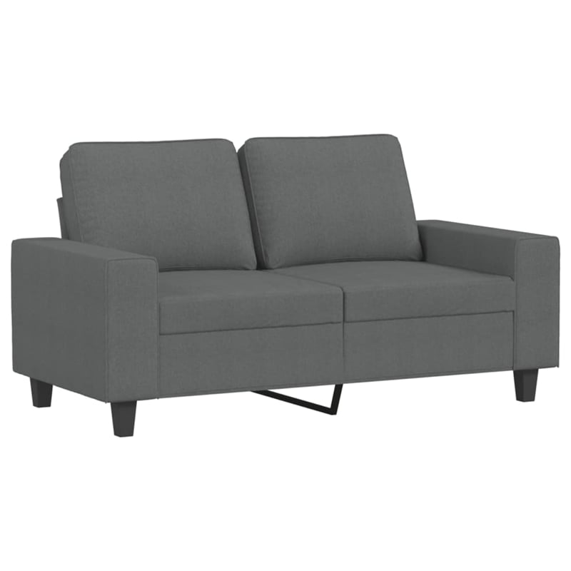 Vidaxl Rectangular 2-Seater Sofa Set in Dark Gray Polyester