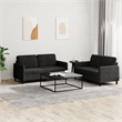 Vidaxl Medium Sofa Set in Black Polyester
