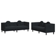 Vidaxl Standard Sofa Set in Black Velvet