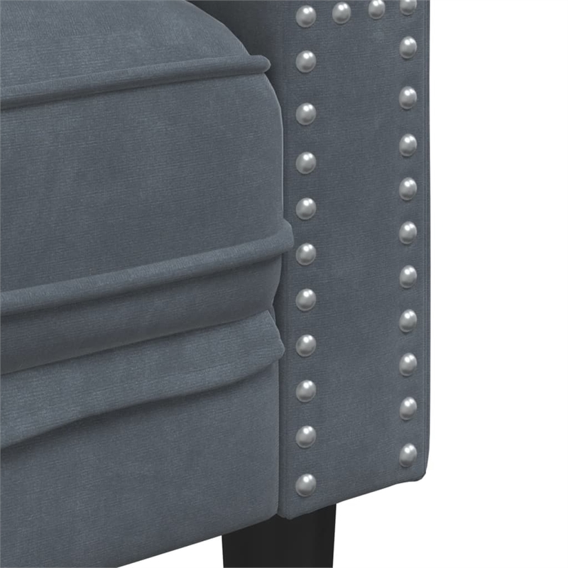 Vidaxl Chesterfield Sofa Set in Dark Grey