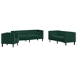 Vidaxl 3-Seater Chesterfield Sofa Set in Dark Green Velvet