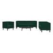 Vidaxl 3-Seater Chesterfield Sofa Set in Dark Green Velvet