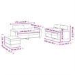 Vidaxl Metal Sofa Set in Black Faux Leather