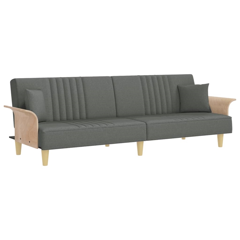 Vidaxl Full Sofa Bed in Dark Grey Fabric