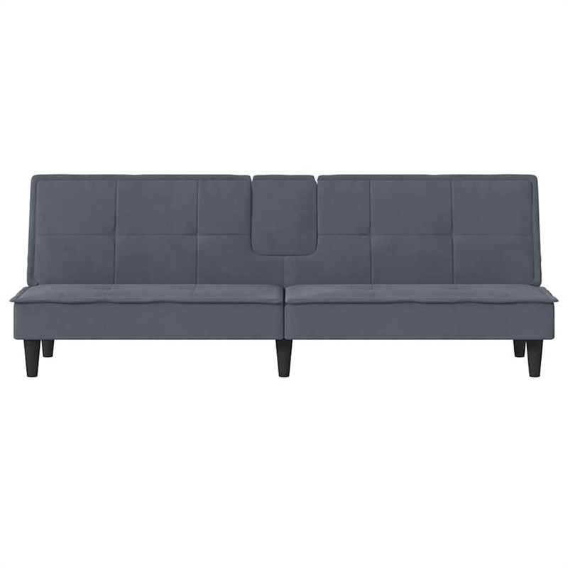 Vidaxl Standard Sofa Bed in Dark Grey Velvet