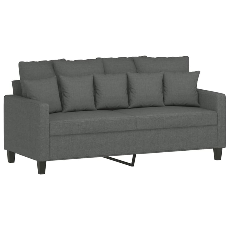 Vidaxl 2-Seater Sofa in Dark Gray Polyester