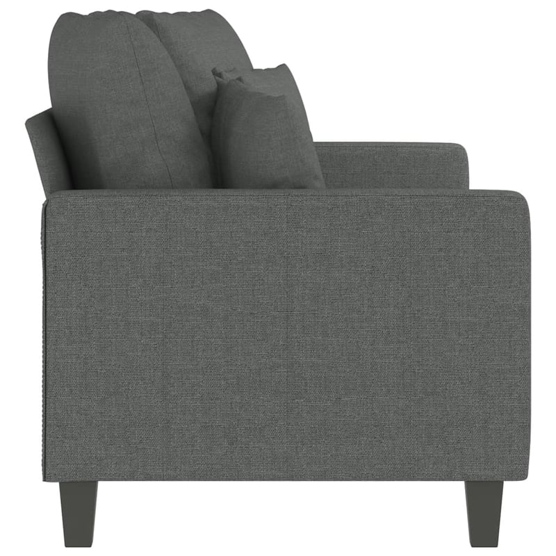 Vidaxl 2-Seater Sofa in Dark Gray Polyester