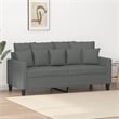 Vidaxl 2-Seater Sofa in Dark Gray Polyester