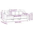 Vidaxl 3-Seater Sofa in Dark Gray Fabric