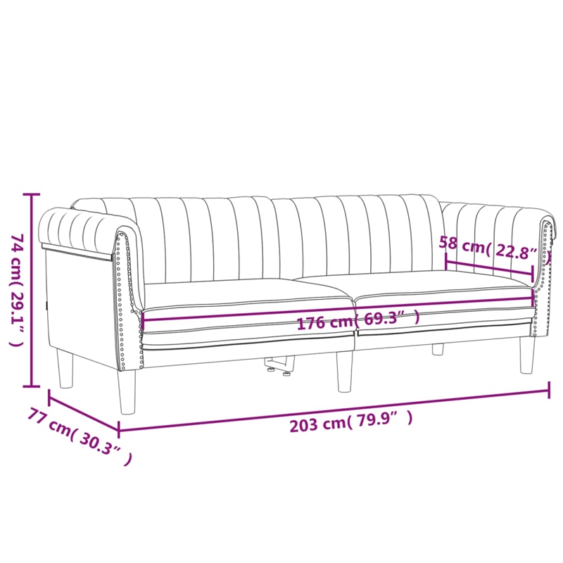Vidaxl Wooden Sofa Set in Dark Green Polyester