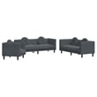 Vidaxl Sofa Set in Dark Grey Polyester Velvet