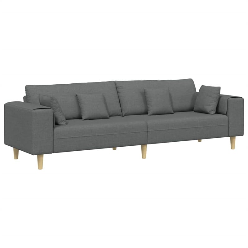 Vidaxl Fabric Sofa with Cushion in Dark Grey