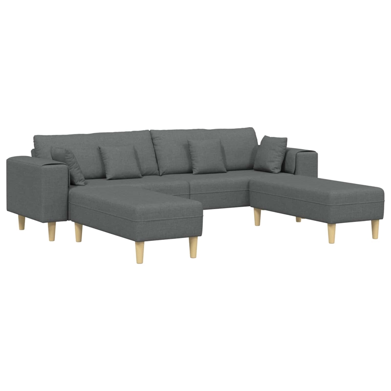Vidaxl Fabric Sofa with Cushion in Dark Grey