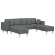 Vidaxl Fabric Sofa with Cushion in Dark Grey