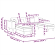 Vidaxl Fabric Sofa with Cushion in Dark Grey