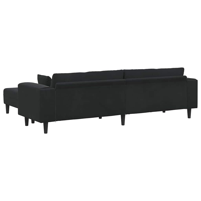 Vidaxl 3 Pcs Velvet Sofa with Cushion in Black