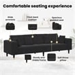 Vidaxl 3 Pcs Velvet Sofa with Cushion in Black