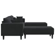 Vidaxl 3 Pcs Velvet Sofa with Cushion in Black