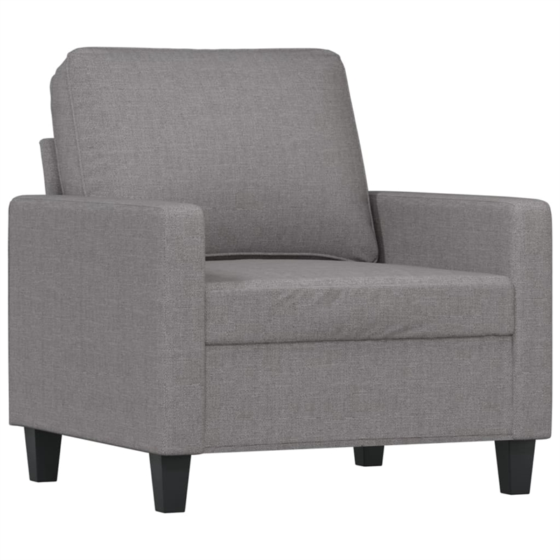 Vidaxl Single Single Sofa Chair in Light Grey Polyester
