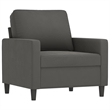 Vidaxl Single Sofa Chair in Dark Grey Velvet Polyester