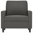 Vidaxl Single Sofa Chair in Dark Grey Velvet Polyester