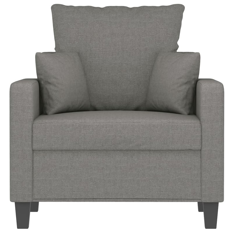 Vidaxl Single Sofa Chair in Dark Gray Polyester