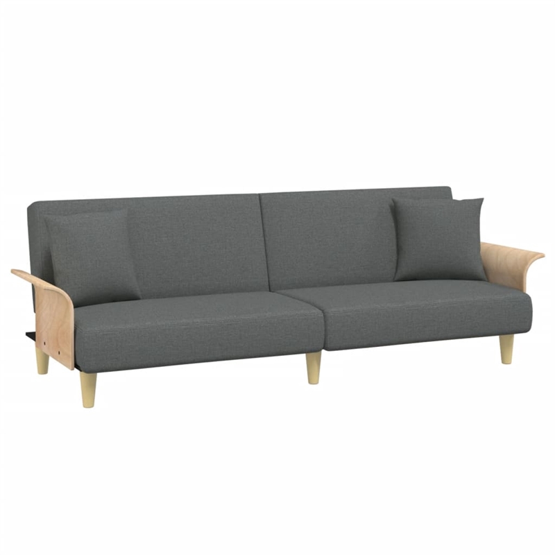 Vidaxl Standard Sofa Bed in Dark Gray Fabric