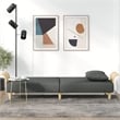 Vidaxl Standard Sofa Bed in Dark Gray Fabric