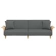 Vidaxl Standard Sofa Bed in Dark Gray Fabric