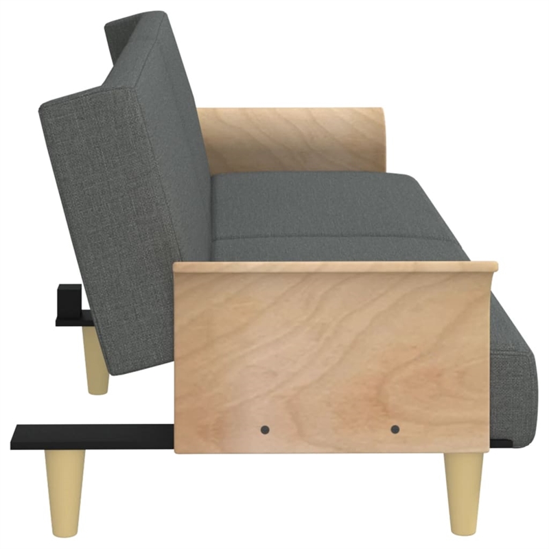 Vidaxl Standard Sofa Bed in Dark Gray Fabric