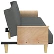 Vidaxl Standard Sofa Bed in Dark Gray Fabric