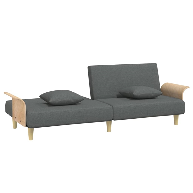 Vidaxl Standard Sofa Bed in Dark Gray Fabric