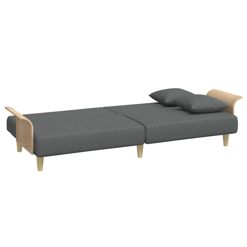 Vidaxl Standard Sofa Bed in Dark Gray Fabric