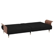 Vidaxl Compact Sofa Bed in Black Velvet