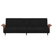 Vidaxl Compact Sofa Bed in Black Velvet