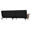 Vidaxl Compact Sofa Bed in Black Velvet