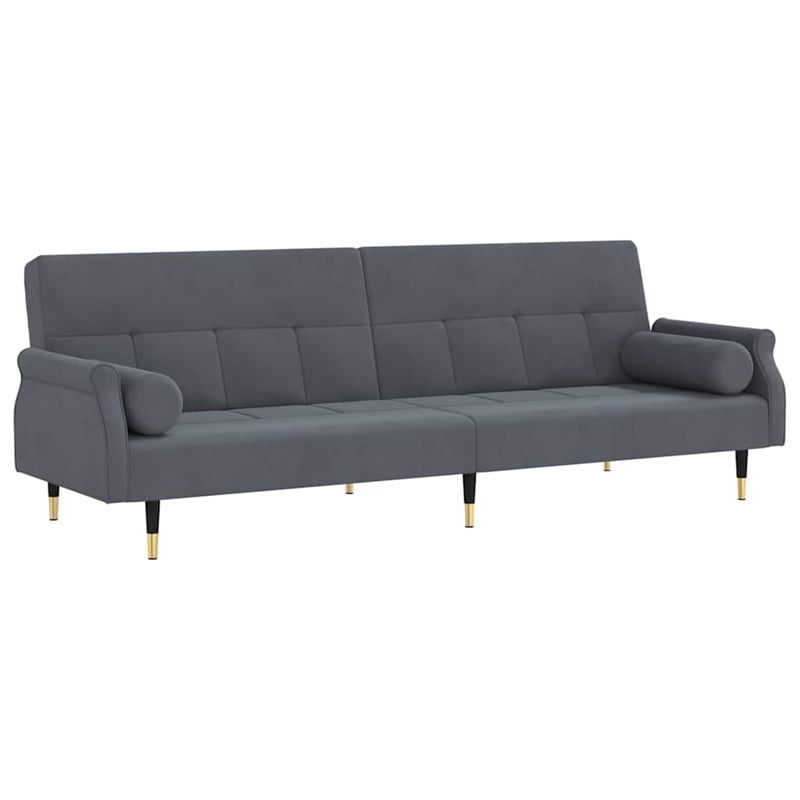 Vidaxl Large Sofa Bed in Dark Grey Velvet