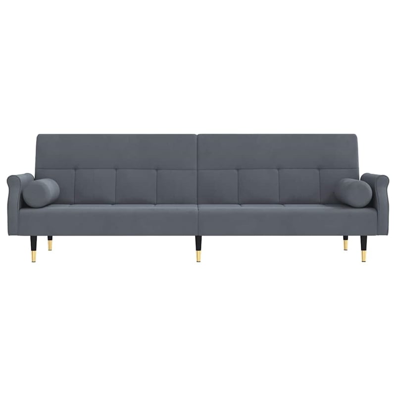 Vidaxl Large Sofa Bed in Dark Grey Velvet