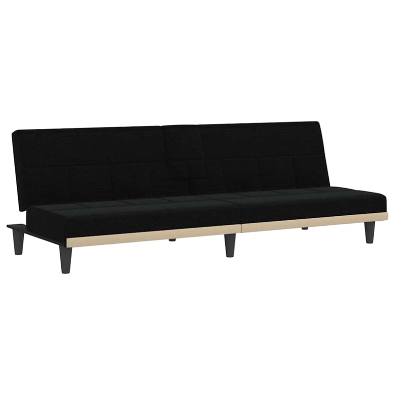 Vidaxl Large Sofa Bed in Black Polyester