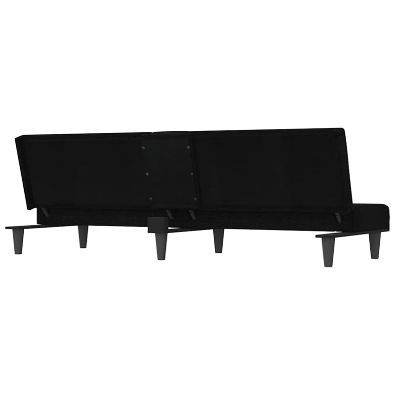 Vidaxl Large Sofa Bed in Black Polyester