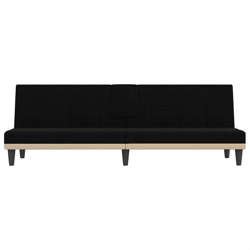 Vidaxl Large Sofa Bed in Black Polyester