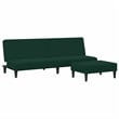 Vidaxl 2-Seater Sofa Bed in Dark Green Polyester Velvet