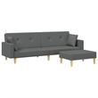 Vidaxl Sofa Bed in Dark Grey Fabric