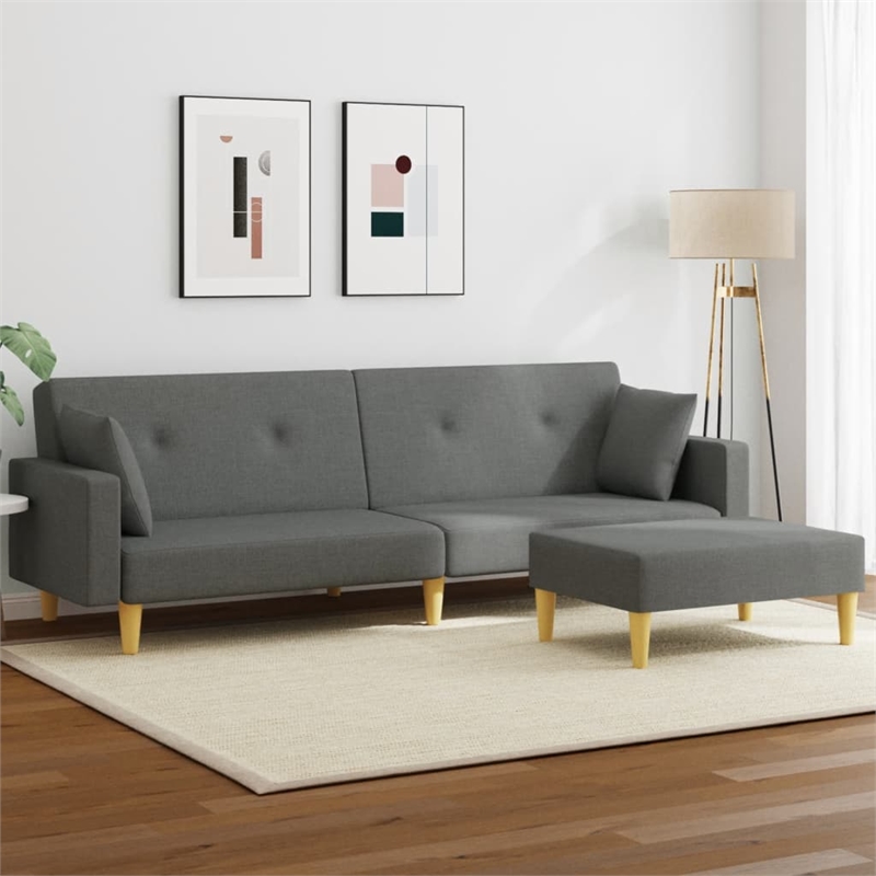 Vidaxl Sofa Bed in Dark Grey Fabric