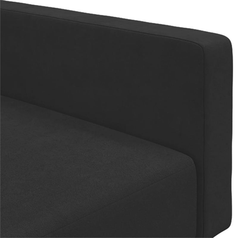 Vidaxl Sofa Bed in Black Polyester Velvet